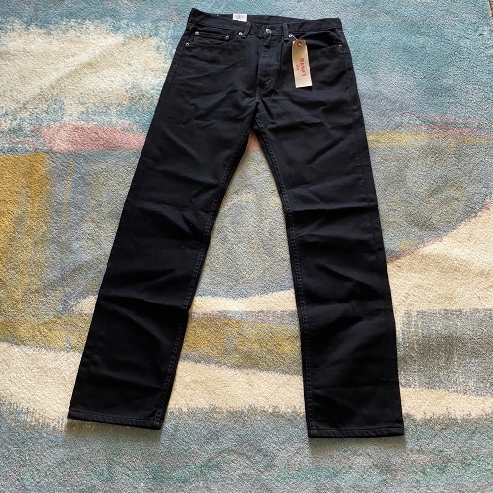 Black 505 Regular Straight Leg Levi’s Jeans